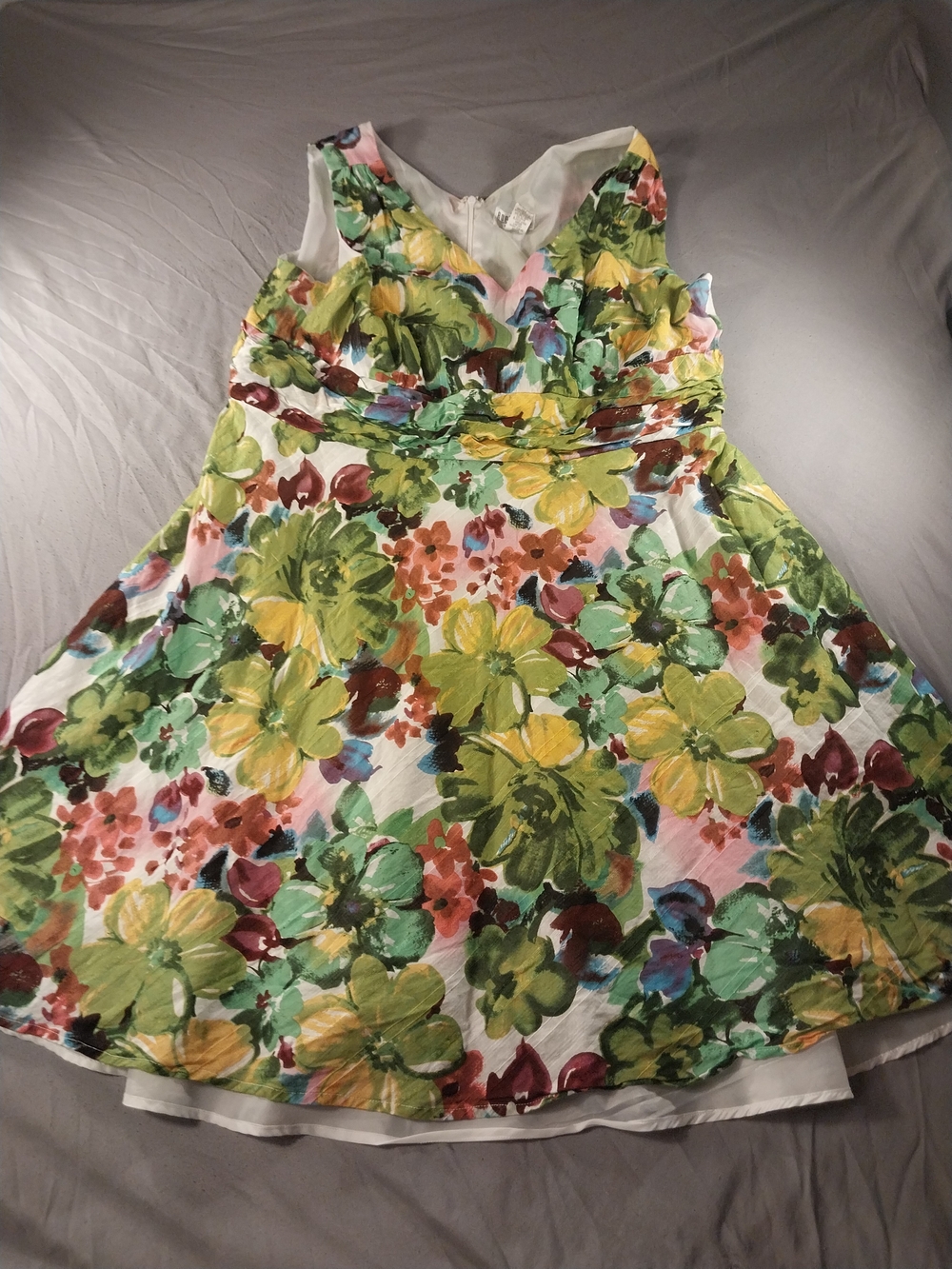 Robbie Bee Woman Floral Sleeveless A-Line Dress #015